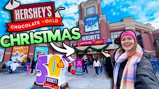 Christmas at Hersheys Chocolate World Holiday Chocolate Merch and Experiences [upl. by Athiste970]