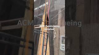 ACM Panels being installedhome contractor siding construction diy work [upl. by Dannie]