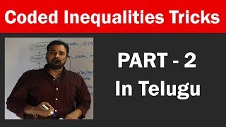 How to solve Coded Inequalities 5 Questions in 60 Seconds in Telugu part 2 [upl. by Adnalro]