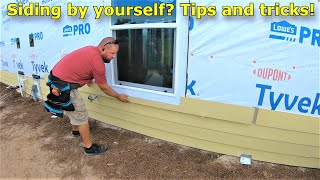 Installing fiber cement siding by yourself tips for working alone 455 [upl. by Nessnaj]