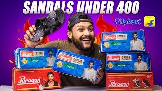 BEST PARAGON SANDALSSLIPPERS UNDER 400 FOR MEN on FLIPKART 🔥 Footwear Haul 2023  ONE CHANCE [upl. by Ailicec753]