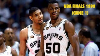 New York Knicks VS San Antonio Spurs  1999 NBA Finals Game 1 [upl. by Alodi]