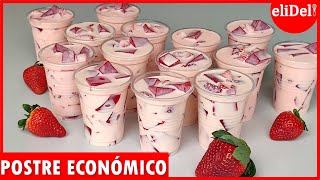 GELATINA con CREMA para VENDER 🍓postre ECONÓMICO y DELICIOSO [upl. by Gery]