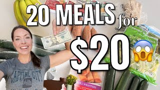 How to Eat Healthy for CHEAP 20 MEALS FOR 20 👏🏻😱 Healthy Meal Ideas for 1 [upl. by Atteroc]