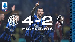 INTER 42 AC MILAN  HIGHLIGHTS  A comeback for the ages 😍⚫🔵 [upl. by Maribelle]