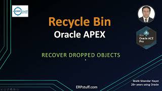 Oracle APEX Recycle Bin Recover Dropped Tables Easily [upl. by Alset]