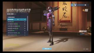 OverwatchWidowmaker Japanese voice lines [upl. by Iliam65]