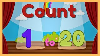 Count Down From 1 to 20  Numbers amp Counting for Children  Counting Song  123 Song [upl. by Abana]