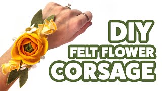 Felt Flower Corsage Tutorial for Prom or Wedding [upl. by Delia]