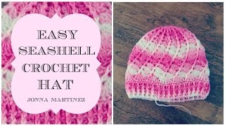 How to Crochet Sea Shell Hat  Spiral stitch crochet hat  crochet beanie hat [upl. by Notgnirrab860]