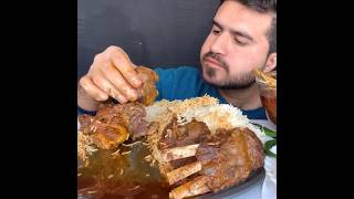 ASMR EATING SPICY MUTTON CURRY🔥 BASMATI RICE  shorts mukbangnasmreating mukbangasmr asmr [upl. by Dehnel]