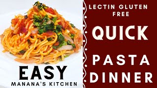 Lectin Free Dinner Recipe Millet Pasta in Tomato Sauce GLUTEN FREE big green organic pasta recipe [upl. by Andaira]