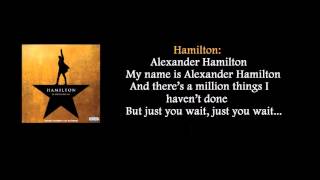 Hamilton  Alexander Hamilton lyrics [upl. by Aneles]