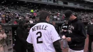 Manchester United legend Gary Neville throws out First Pitch [upl. by Peppie808]