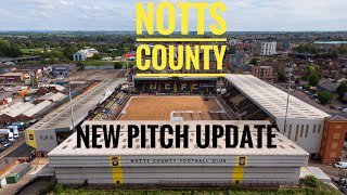 Notts County Meadow Lane ground new pitch update [upl. by Repsaj]