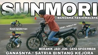 Sunmori Bawa Motor Ganas Hampir Crash Gaya Spiderman Edan atasnya 🔥😱 [upl. by Umont]