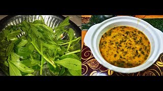 How to make Sambar CheeraCeylon Spinach Parippu Curry [upl. by Asillim978]