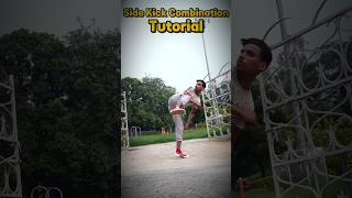 Side Kick Combo🥋🔥 tutorial taekwondo karate motivation trick training speed power shorts [upl. by Arabeila984]