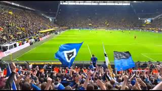 BVB  HSV Fans singen Europapokal Lied [upl. by Herwig]