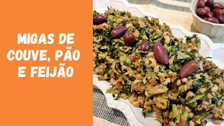 RECEITA DE MIGAS DE COUVE PÃO E FEIJÃO [upl. by Giule]