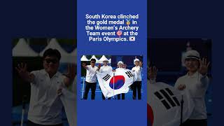 South Korea won the gold medal in the Women’s Archery Team event at the Paris Olympics olympics [upl. by Yenattirb781]