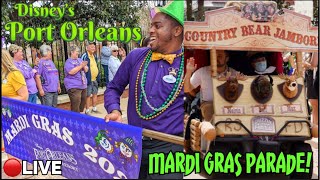 🔴LIVE Disney’s Port Orleans MARDI GRAS PARADE Characters amp Cast Member Floats Disney World Live [upl. by Colvin]