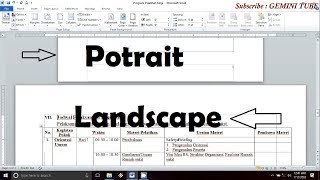 CARA MENGGABUNGKAN POTRAIT LANDSCAPE DALAM SATU FILE WORD  TIPS WORD [upl. by Ynaffik]