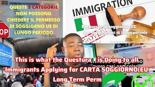 This is what the Questura🇮🇹is Doing to all Immigrants Applying for CARTA SOGGIORNOEU Long Term Perm [upl. by Dino726]