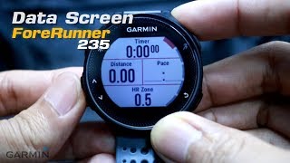 ForeRunner 235  ตั้งค่า Data Screen [upl. by Helbona]