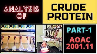 Determination of Crude Protein Content Part1A Complete Procedure AOAC 200111 [upl. by Viviana]