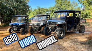 2022 CFMOTO UFORCE 1000 U600 amp 1000 XL Crew Cab Trail Riding [upl. by Bland]