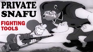 Private Snafu  Fighting Tools  1943  WW2 Cartoon  US Army Animated Training Film  Animation [upl. by Brosine]