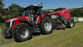 Massey Ferguson 7S180 and RB4160 Protec combibaler [upl. by Schmitz]