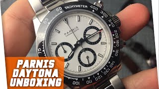 Parnis Daytona Panda Chronograph UnboxingFirst Impressions [upl. by Haneekas768]