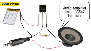 Make a Audio Amplifier Using A BC547 Transistor Very Easy To Make [upl. by Gillian]