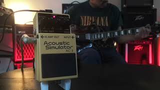 Boss AC3 Acoustic Simulator Standard Pedal demo 121922 [upl. by Wilterdink]