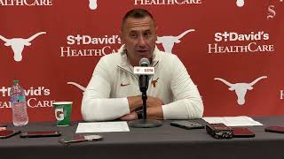 Texas football press conference Steve Sarkisian has pride for Arch Manning after Quinn Ewers injury [upl. by Nyved]