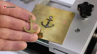 wobble laser cutting brass 1mm，50W fiber laser marking mchine 2022 [upl. by Wiatt]