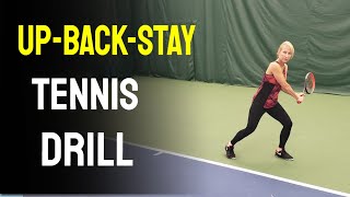 UpBackStay Court Awareness Tennis Drill [upl. by Lyrak884]