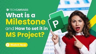 What is a Milestone and how to set it up in MS Project  Microsoft Project Training  Techcanvass [upl. by Penn]