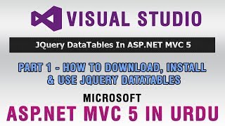 ASPNET MVC 5 Tutorial In Urdu  How to use JQuery DataTables in ASPNET MVC 5 [upl. by Assir]