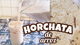 COMO HACER HORCHATA DE ARROZ 🌾 cremosita y deliciosa FÁCIL de preparar [upl. by Naujit]