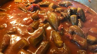 How to cook Bamia Okra w Beef [upl. by Adieno]