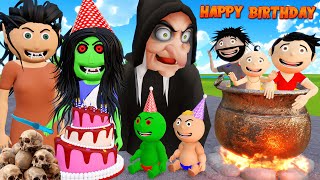 Chudail Aunty Ka Happy Birthday  Pagal Beta  Desi Comedy Video  Cartoon  Bittu Sittu Toons [upl. by Lehcear]