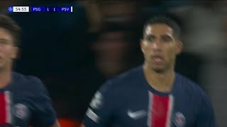 Achraf Hakimi GoalPSG vs PSV 11 All Goals and Extended Highlights [upl. by Carlstrom]