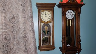 1980 San Francisco Clock Company Westminster Chime Wall Clock with Stained Glass [upl. by Sirrad]