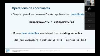 Introduction à Xarray Partie 5 de la formation du 2 Octobre 2024 sur lanalyse de données [upl. by Molton196]