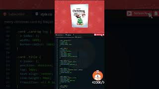 Merry Christmas Card by naiyannoor webdesign webdesigner python javascript codinglife [upl. by Schott127]