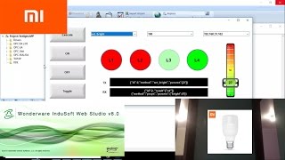 How to control Xiaomi Yeelight bulbs through Windows command prompt and a Wonderware InduSoft HMI [upl. by Ayikahs]