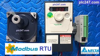 DVP 14SS2 quotModbus RTUquot ATV312 Schneider VFD [upl. by Bubalo]